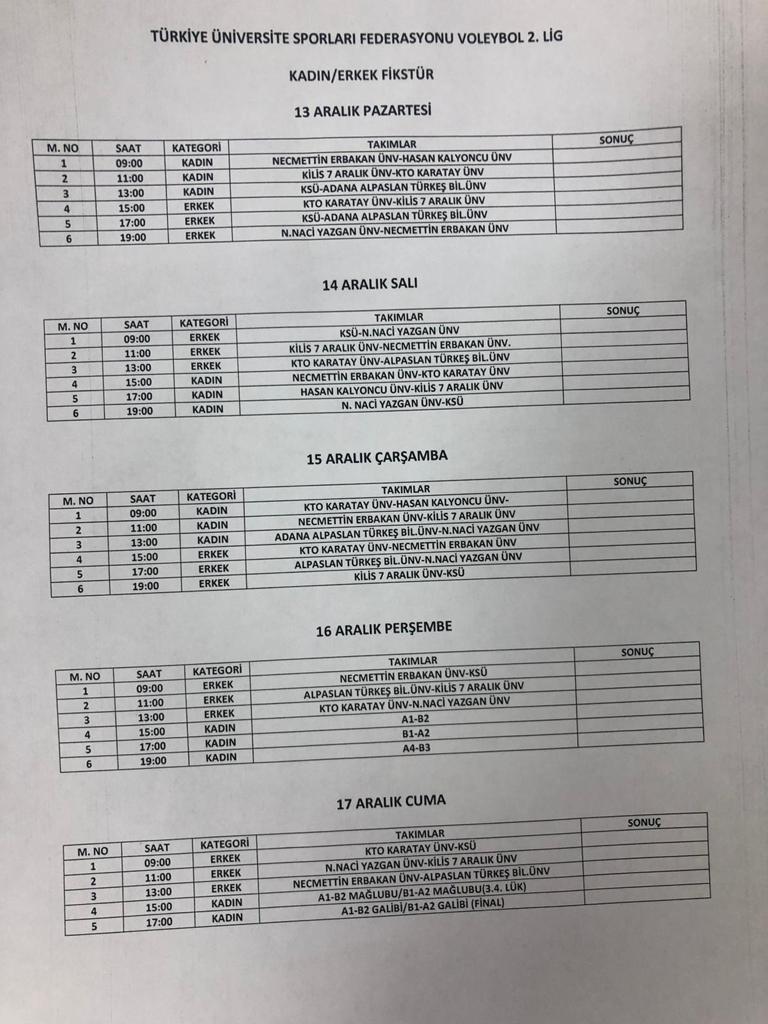TÜSF Üniversiteler Voleybol 2. Lig Kadın-Erkek Grup Birinciliği Müsabakaları Üniversitemiz Ev Sahipliğinde Başladı